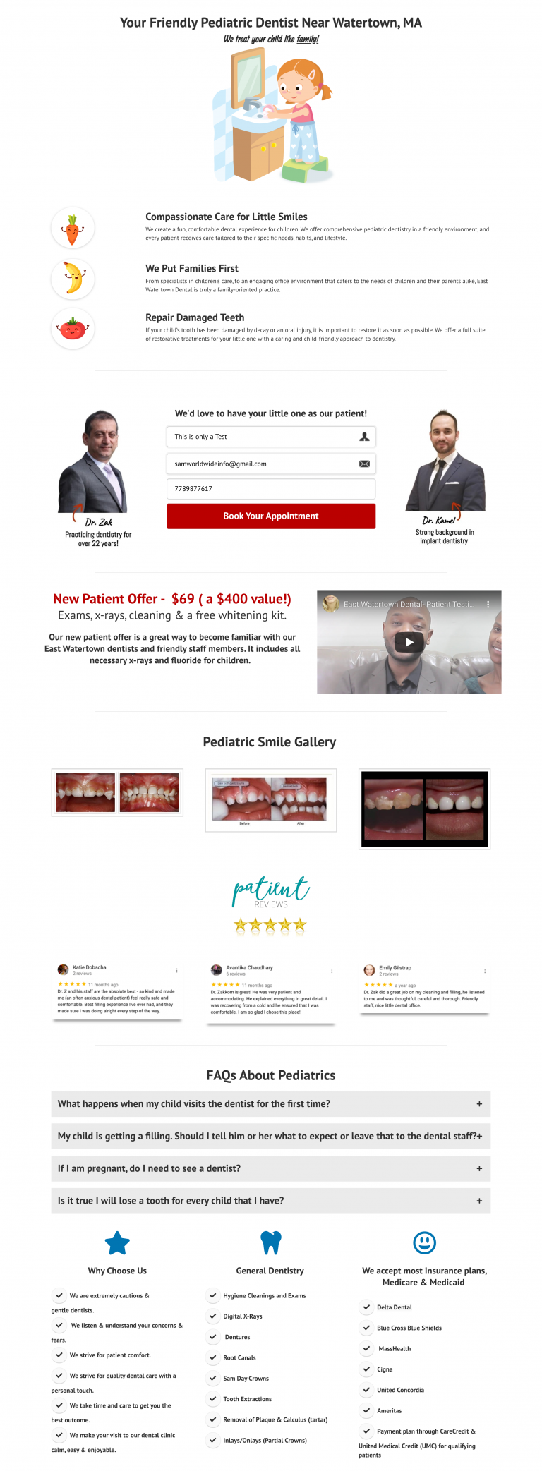 Dentist Web designer